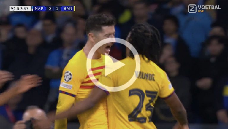 Video: el golazo de Lewandowski con el que el Barcelona se pone al frente